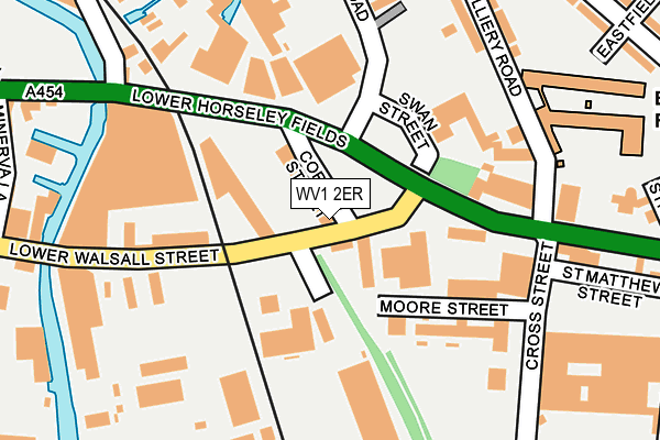 WV1 2ER map - OS OpenMap – Local (Ordnance Survey)