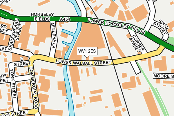 WV1 2ES map - OS OpenMap – Local (Ordnance Survey)