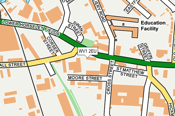 WV1 2EU map - OS OpenMap – Local (Ordnance Survey)