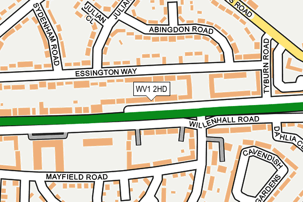 WV1 2HD map - OS OpenMap – Local (Ordnance Survey)