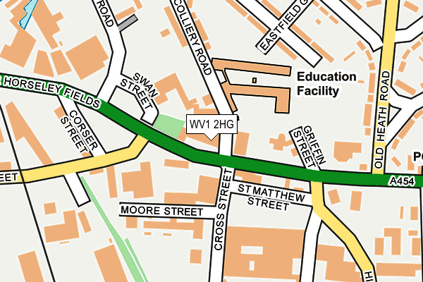 WV1 2HG map - OS OpenMap – Local (Ordnance Survey)
