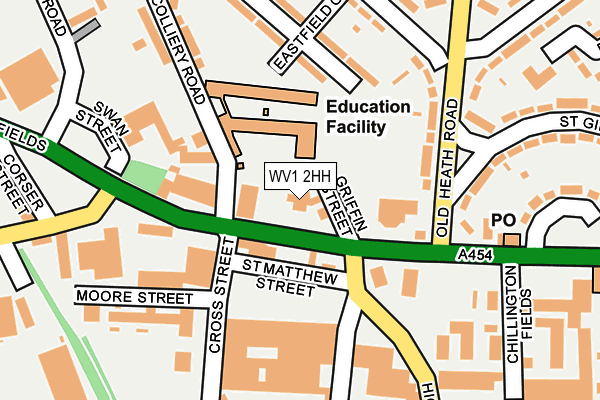 WV1 2HH map - OS OpenMap – Local (Ordnance Survey)