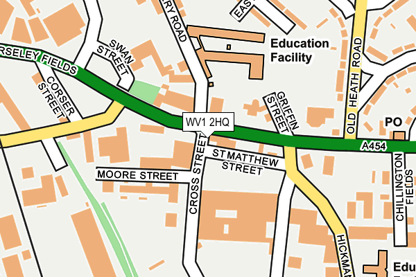 WV1 2HQ map - OS OpenMap – Local (Ordnance Survey)