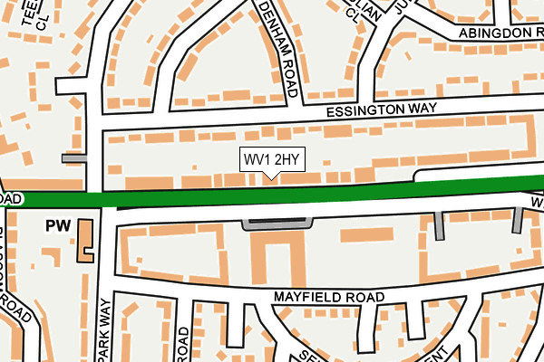 WV1 2HY map - OS OpenMap – Local (Ordnance Survey)