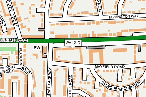 WV1 2JQ map - OS OpenMap – Local (Ordnance Survey)