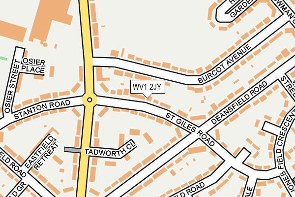 WV1 2JY map - OS OpenMap – Local (Ordnance Survey)