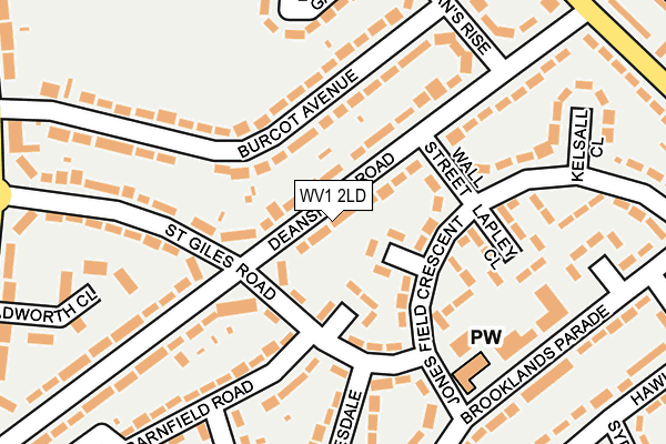 WV1 2LD map - OS OpenMap – Local (Ordnance Survey)