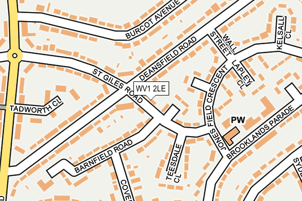 WV1 2LE map - OS OpenMap – Local (Ordnance Survey)