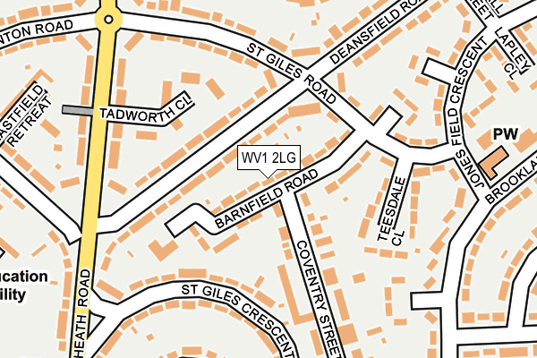 WV1 2LG map - OS OpenMap – Local (Ordnance Survey)