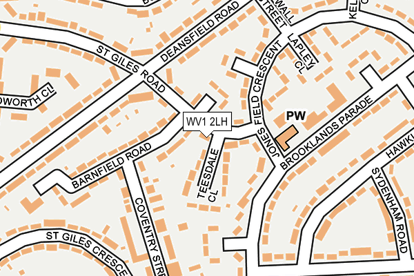 WV1 2LH map - OS OpenMap – Local (Ordnance Survey)