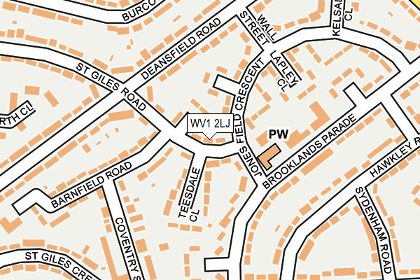 WV1 2LJ map - OS OpenMap – Local (Ordnance Survey)