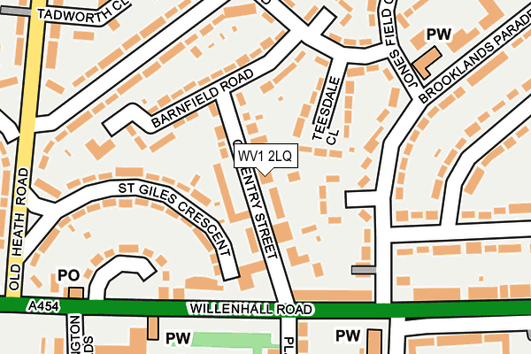 WV1 2LQ map - OS OpenMap – Local (Ordnance Survey)