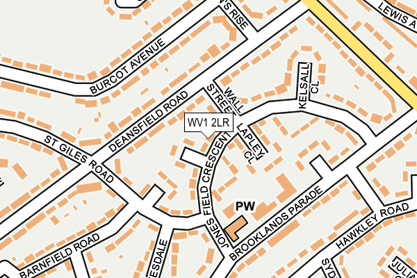 WV1 2LR map - OS OpenMap – Local (Ordnance Survey)