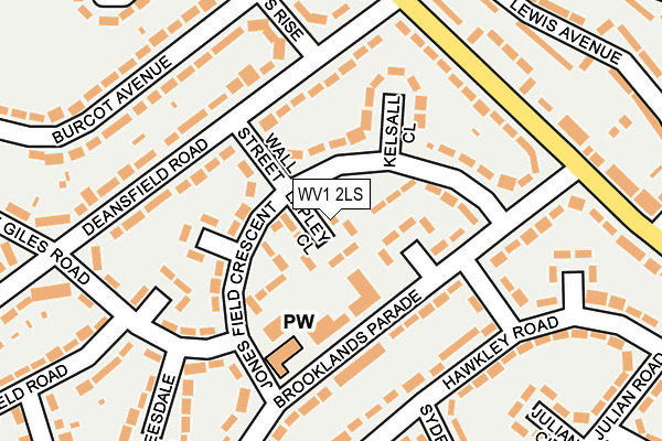 WV1 2LS map - OS OpenMap – Local (Ordnance Survey)