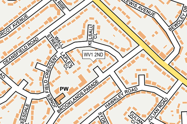 WV1 2ND map - OS OpenMap – Local (Ordnance Survey)