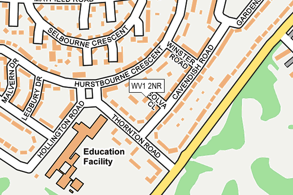 WV1 2NR map - OS OpenMap – Local (Ordnance Survey)