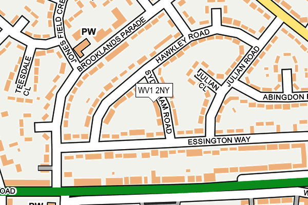 WV1 2NY map - OS OpenMap – Local (Ordnance Survey)