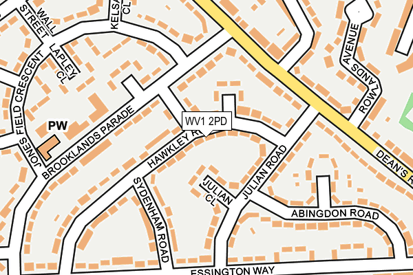 WV1 2PD map - OS OpenMap – Local (Ordnance Survey)