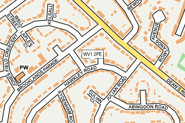 WV1 2PE map - OS OpenMap – Local (Ordnance Survey)