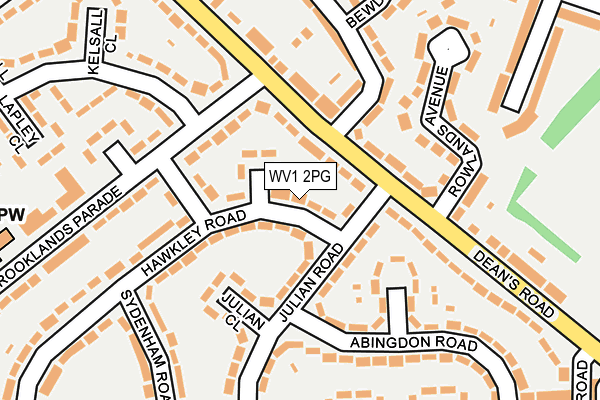 WV1 2PG map - OS OpenMap – Local (Ordnance Survey)