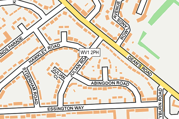 WV1 2PH map - OS OpenMap – Local (Ordnance Survey)