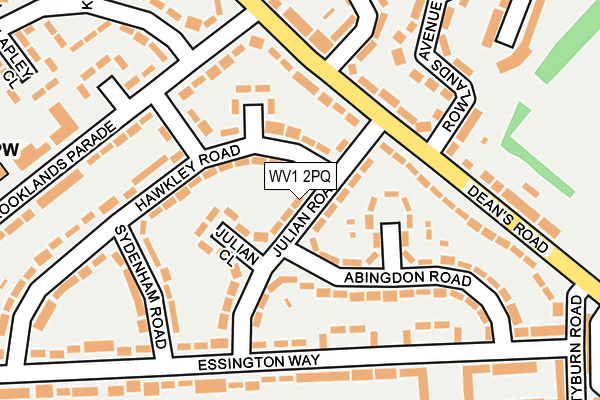 WV1 2PQ map - OS OpenMap – Local (Ordnance Survey)