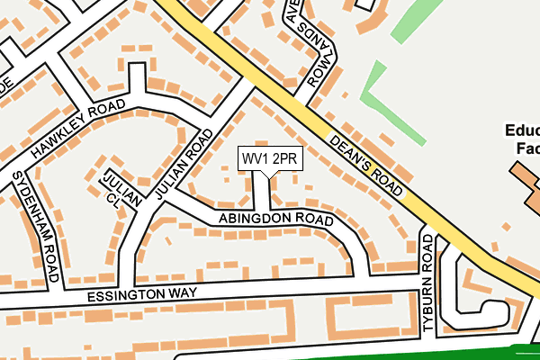 WV1 2PR map - OS OpenMap – Local (Ordnance Survey)