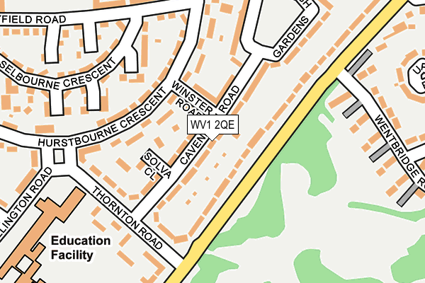 WV1 2QE map - OS OpenMap – Local (Ordnance Survey)