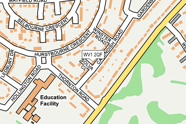 WV1 2QF map - OS OpenMap – Local (Ordnance Survey)