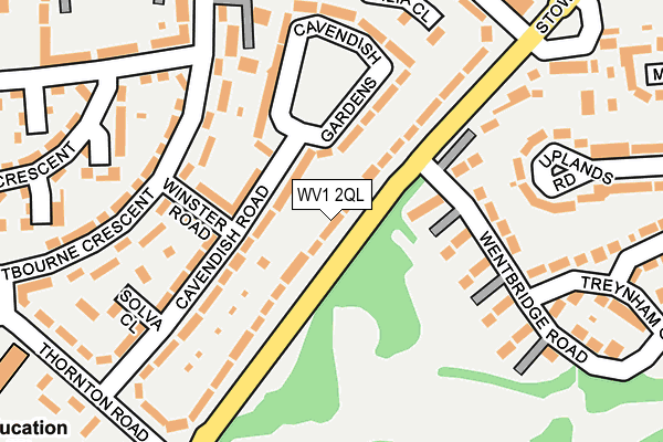 WV1 2QL map - OS OpenMap – Local (Ordnance Survey)