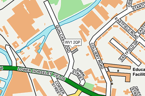 WV1 2QP map - OS OpenMap – Local (Ordnance Survey)