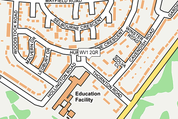 WV1 2QR map - OS OpenMap – Local (Ordnance Survey)