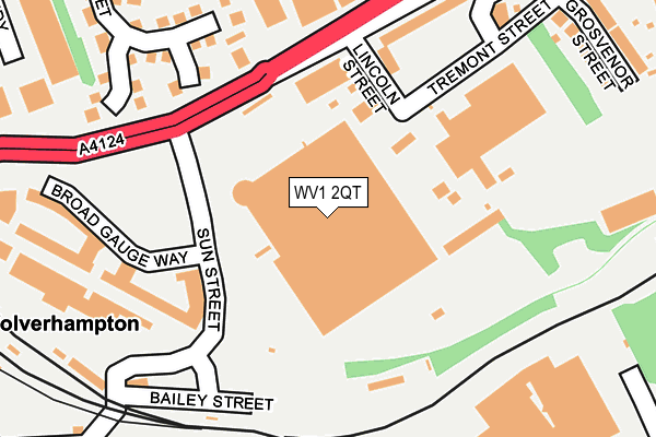 WV1 2QT map - OS OpenMap – Local (Ordnance Survey)