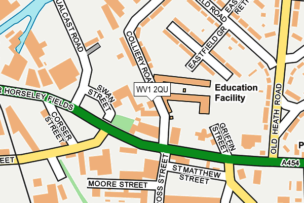 WV1 2QU map - OS OpenMap – Local (Ordnance Survey)