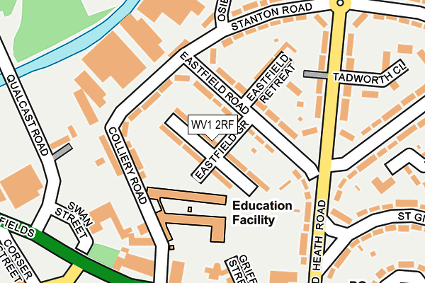WV1 2RF map - OS OpenMap – Local (Ordnance Survey)