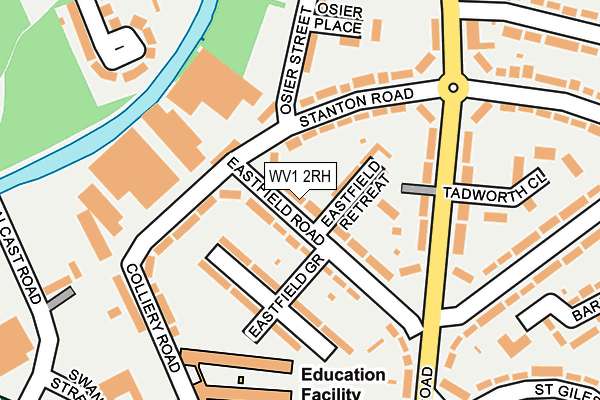 WV1 2RH map - OS OpenMap – Local (Ordnance Survey)