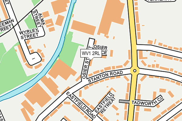 WV1 2RL map - OS OpenMap – Local (Ordnance Survey)