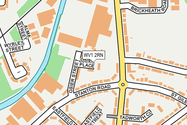 WV1 2RN map - OS OpenMap – Local (Ordnance Survey)