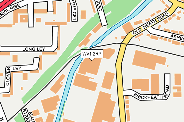 WV1 2RP map - OS OpenMap – Local (Ordnance Survey)