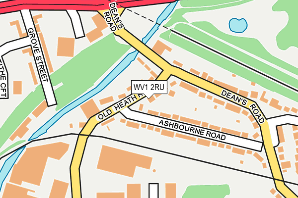 WV1 2RU map - OS OpenMap – Local (Ordnance Survey)