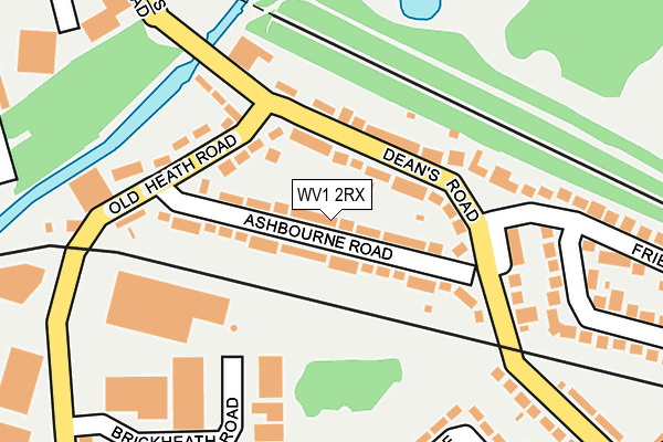 WV1 2RX map - OS OpenMap – Local (Ordnance Survey)