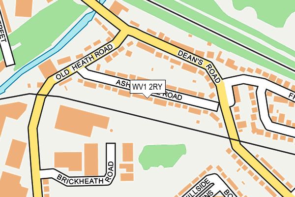 WV1 2RY map - OS OpenMap – Local (Ordnance Survey)