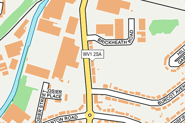 WV1 2SA map - OS OpenMap – Local (Ordnance Survey)