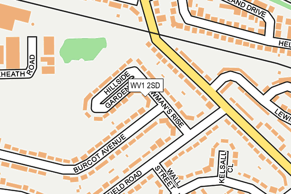 WV1 2SD map - OS OpenMap – Local (Ordnance Survey)