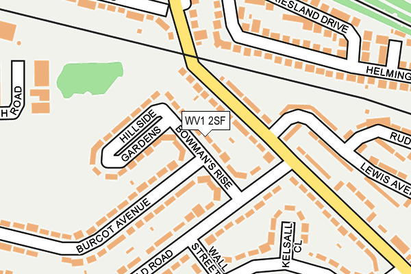 WV1 2SF map - OS OpenMap – Local (Ordnance Survey)