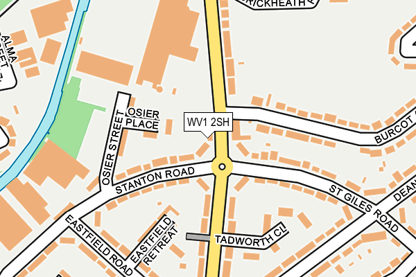 WV1 2SH map - OS OpenMap – Local (Ordnance Survey)