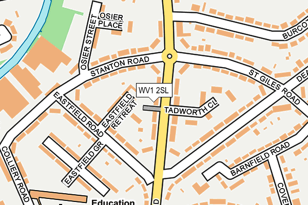 WV1 2SL map - OS OpenMap – Local (Ordnance Survey)