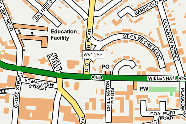 WV1 2SP map - OS OpenMap – Local (Ordnance Survey)