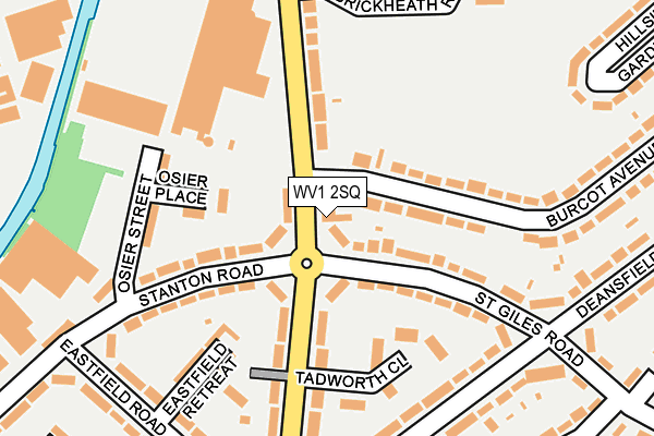 WV1 2SQ map - OS OpenMap – Local (Ordnance Survey)