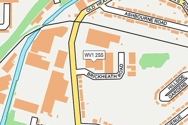 WV1 2SS map - OS OpenMap – Local (Ordnance Survey)